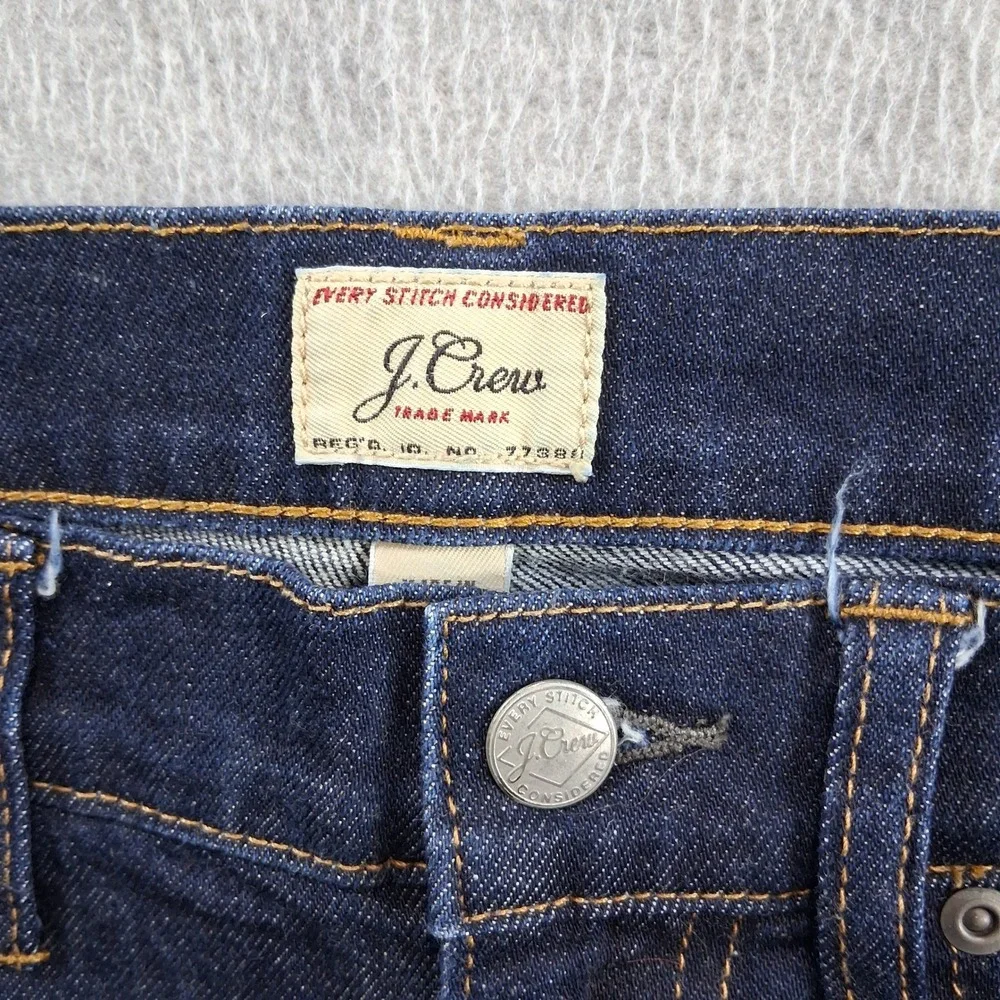 J. Crew Jeans Mens 31x32 484 Slim Fit Dark Indigo Blue Stretch Denim